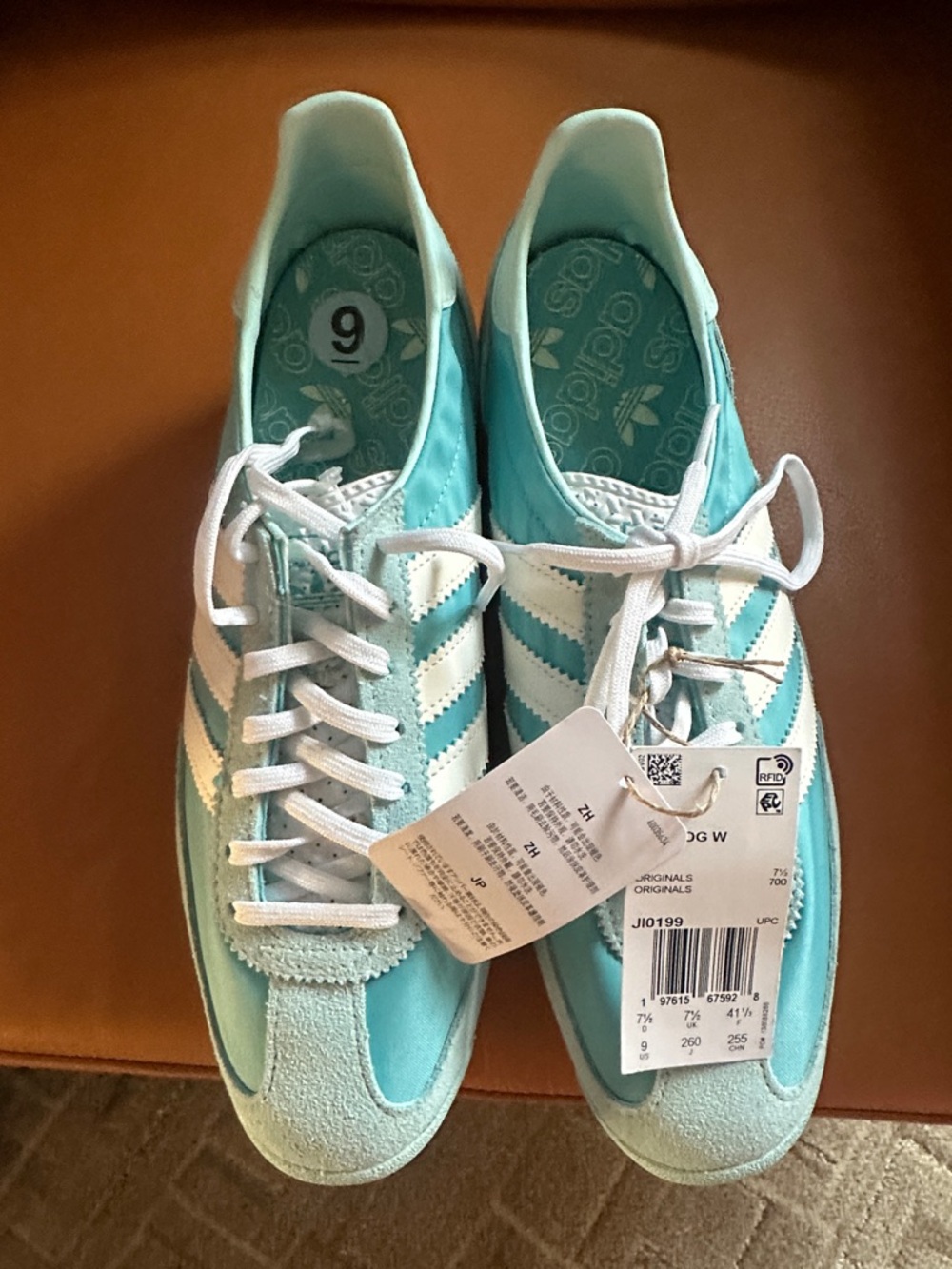 adidas Women's Aqua/White Samba Retro Sneakers